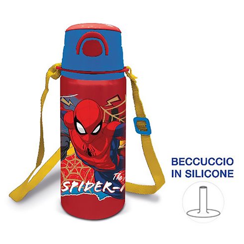 Stor 26 Borraccia Alluminio con Beccuccio e Tracolla 730ML Spiderman