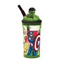 Stor 26 Bicchiere 3D con Cannuccia 360ML Hulk Avengers