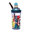 Stor 26 Bicchiere 3D con Cannuccia 360ML Capitan America Avengers