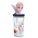 Stor 26 Bicchiere 3D con Cannuccia 360ML Frozen