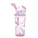 Stor 26 Bicchiere 3D con Cannuccia 360ML Hello Kitty