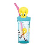 Stor 26 Bicchiere 3D con Cannuccia 360ML Tweety