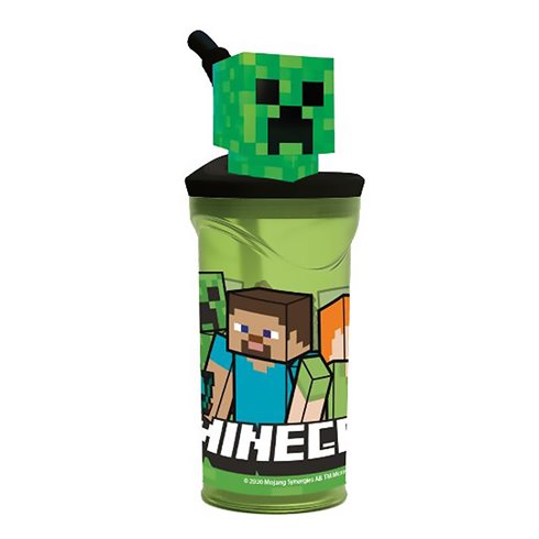 Stor 26 Bicchiere 3D con Cannuccia 360ML Minecraft