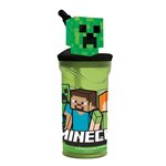 Stor 26 Bicchiere 3D con Cannuccia 360ML Minecraft