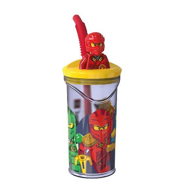 Stor 26 Bicchiere 3D con Cannuccia 360ML Ninjago