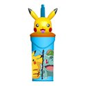 Stor 26 Bicchiere 3D con Cannuccia 360ML Pokemon