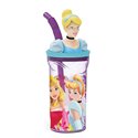 Stor 26 Bicchiere 3D con Cannuccia 360ML Principesse
