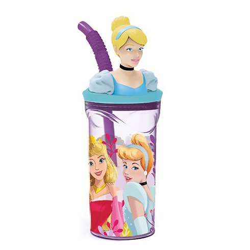 Stor 26 Bicchiere 3D con Cannuccia 360ML Principesse