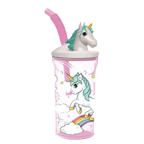 Stor 26 Bicchiere 3D con Cannuccia 360ML Unicorno