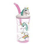 Stor 26 Bicchiere 3D con Cannuccia 360ML Unicorno