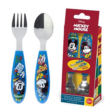 Stor 26 Set 2 Posate Acciaio Mickey