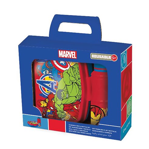 Stor 26 Set Porta Merenda e Borraccia Avengers