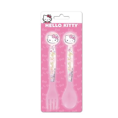 Stor 26 Set 2 Posate Cucchiaio e Forchetta Hello Kitty
