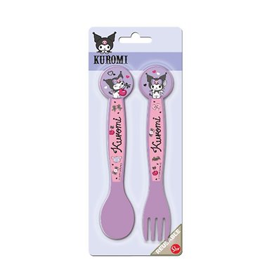 Stor 26 Set 2 Posate Cucchiaio e Forchetta Kuromi
