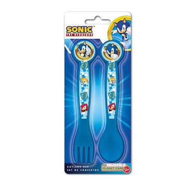 Stor 26 Set 2 Posate Cucchiaio e Forchetta Sonic