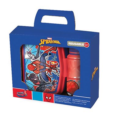 Stor 26 Set Porta Merenda e Borraccia Spiderman