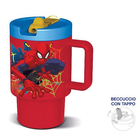 Stor 26 Tazza Sport con Cannuccia 530ML Spiderman