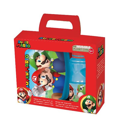 Stor 26 Set Porta Merenda e Borraccia Super Mario