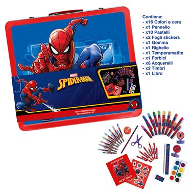 Valigetta in latta da 44 pz Spiderman