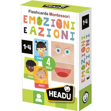 Headu 26 Maxi Flashcards Montessori Emozioni a Azioni