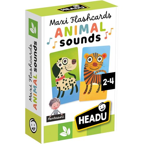 Headu 26 Maxi Flashcards Montessori Animal Sounds