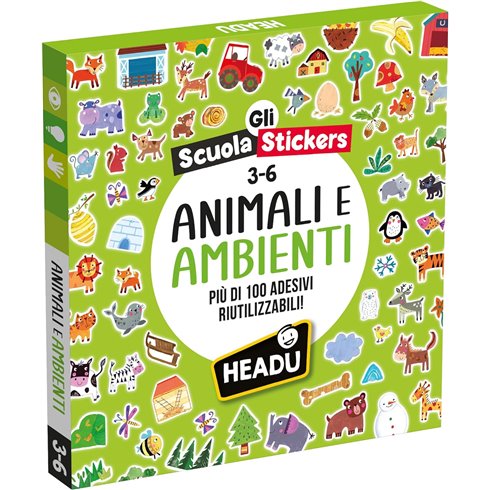 Headu 26 Scuola Stickers Animali e Ambienti