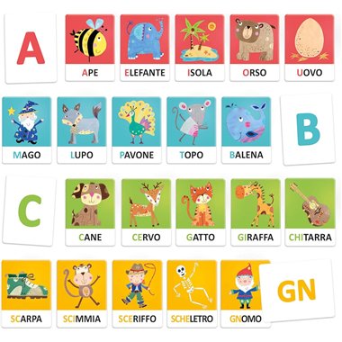 Headu 26 Maxi Flashcards Montessori Alfabeto Suoni e Letter