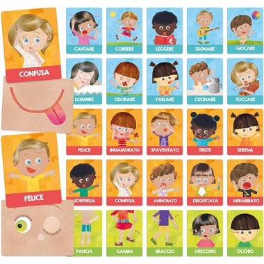 Headu 26 Maxi Flashcards Montessori Emozioni a Azioni