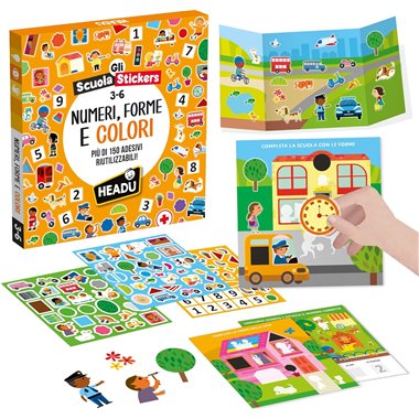 Headu 26 Scuola Stickers Numeri Forme e Colori