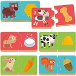 Headu 26 Wooden Game Cosa Mangiano i Cuccioli