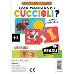 Headu 26 Wooden Game Cosa Mangiano i Cuccioli