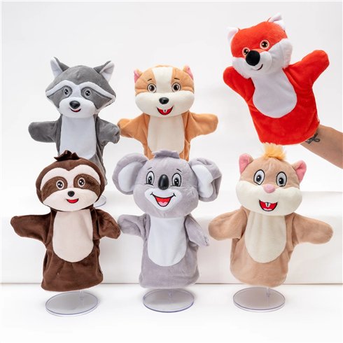 SIL Peluche marionette allegri animali 23 cm