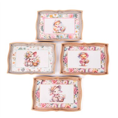 SIL Vassoio 43x32x3 primavera assortiti