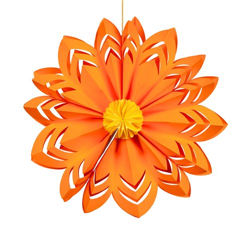 SIL Decor fiore paper 2d d.40 cm arancio