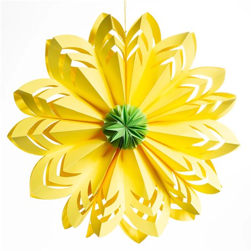 SIL Decor fiore paper 2d d.40 cm giallo
