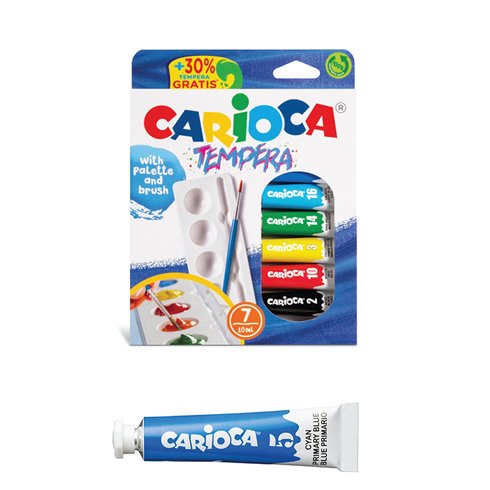 Colori a Tempera Carioca  10 ml. a 7 pz.