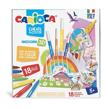 Carioca Crea e Colora Unicorno 3D