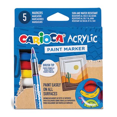Marker Carioca Acrylic 5 col.
