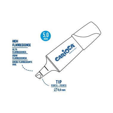 Evidenziatori Carioca Mini in blister da 4 pz.