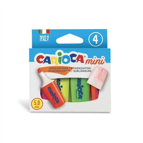 Evidenziatori Carioca Mini in blister da 4 pz.