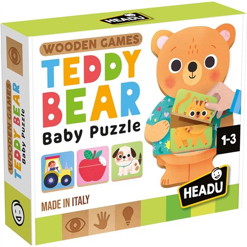 Headu 26 Wooden Game Teddy Bear Baby Puzzle