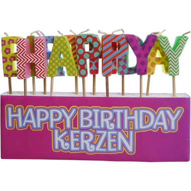 Candeline Sagomate Scritta Happy Birthday