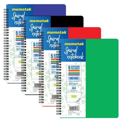 Maxi Spiral Memotak PPL 150 ff 70gr. con divisori 1 Rigo