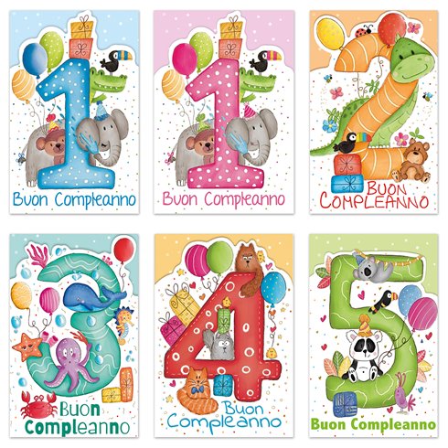 Biglietti Cecami 26 Buon Compleanno 1-5 anni FA00138BC/12