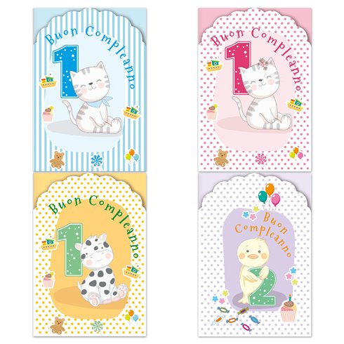 Biglietti Cecami 26 Buon Compleanno 1-10 anni FA00231BC/12