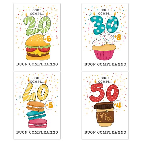Biglietti Cecami 26 Buon Compleanno c/rotella 20-90 FA00204BC/12