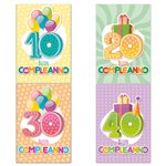 Biglietti Cecami 26 Buon Compleanno c/applicazione FA00243BC/12