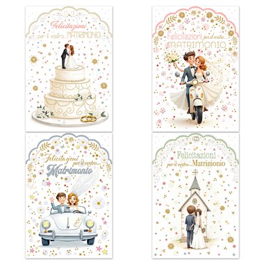 Biglietti Cecami 26 Matrimonio / Nozze FE10212FM/12