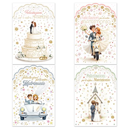 Biglietti Cecami 26 Matrimonio / Nozze FE10212FM/12