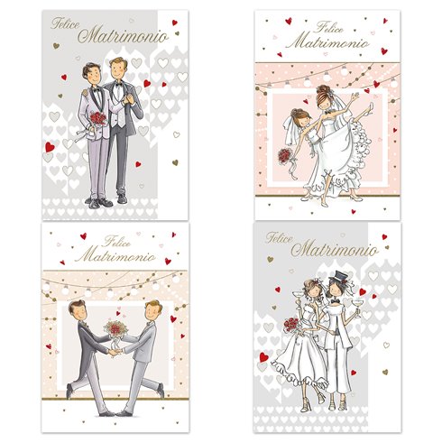 Biglietti Cecami 26 Matrimonio / Nozze FE10157FM/12